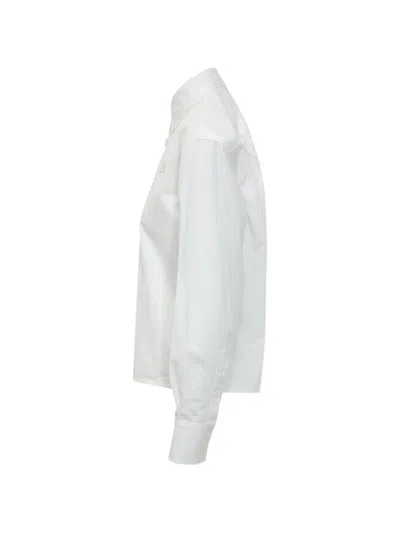 Off-white White Regular Logo Patch Shirt In White