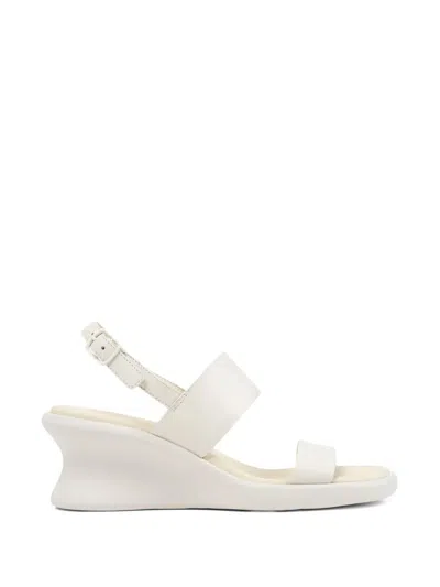 Camper Louise Slingback Platform Wedge Sandal In White