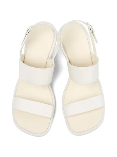 Camper Louise Slingback Platform Wedge Sandal In White