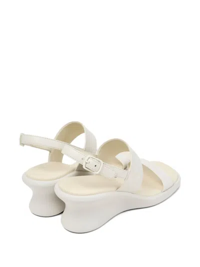 Camper Louise Slingback Platform Wedge Sandal In White