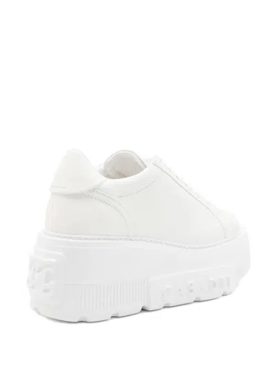 Casadei Nexus Platform Leather Sneakers In Animal Print