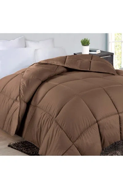Superior Reversible Down Alternative Comforter In Brown