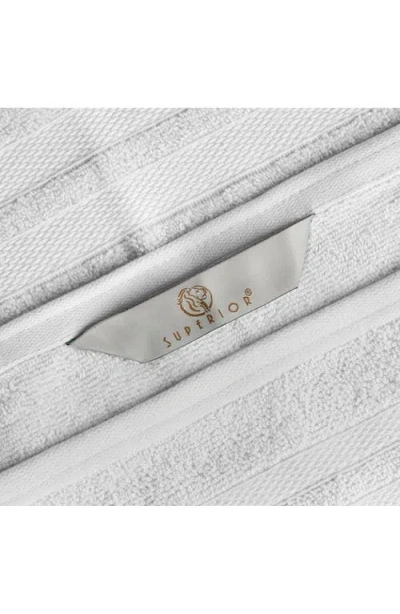 Superior Solid Cotton 6-piece Towel Set In White