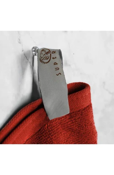 Superior Solid Cotton 6-piece Towel Set In Red