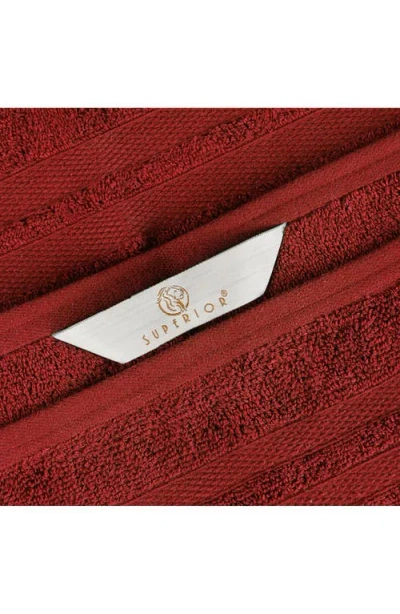 Superior Solid Cotton 6-piece Towel Set In Red