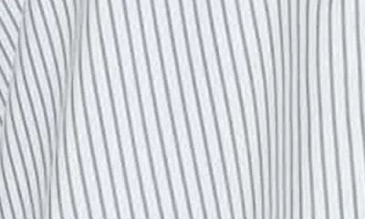 Blu Pepper Oversize Stripe Button-up Shirt In White