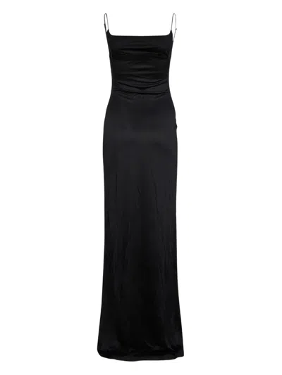 Dsquared2 Draped Front Strap Dress In Black