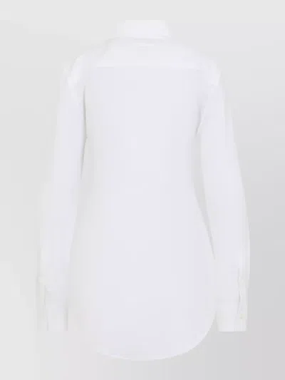 Jean Paul Gaultier Womens White Blue Grey Scanned Bra Stretch-cotton Shirt