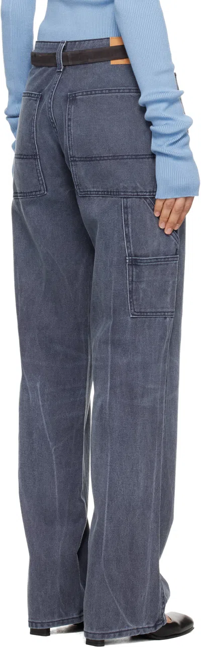 6397 Navy Long Painter Jeans In Blue