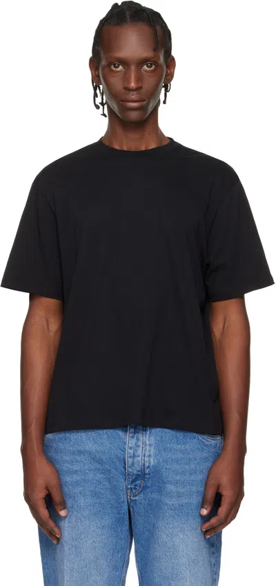 Studio Nicholson Cotton Crew Neck T-shirt In Black