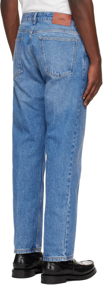 Studio Nicholson Blue Windslow Denim Jeans In Blue