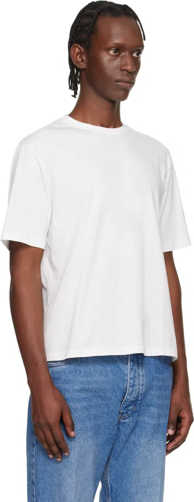 Studio Nicholson White Bric T-shirt In White