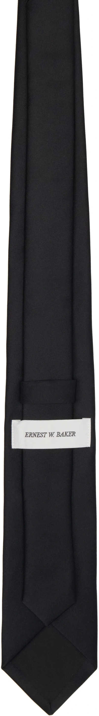 Ernest W Baker Black Classic Tie In Black
