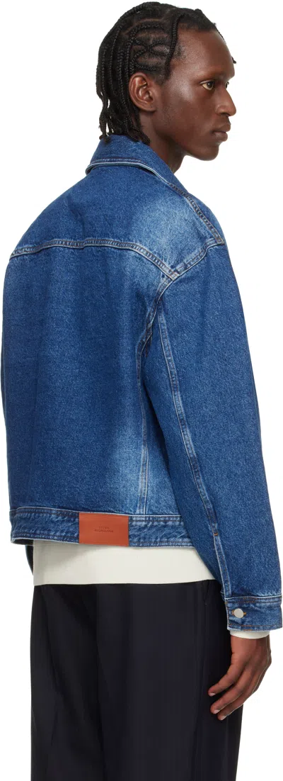 Studio Nicholson Blue Stein Denim Jacket In Blue