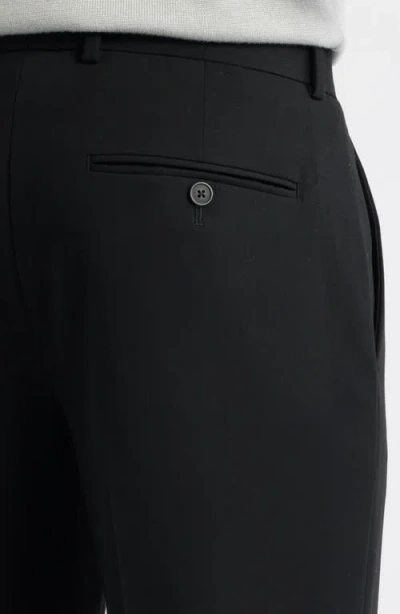 Open Edit Slim Fit Solid Flat Front Stretch Suit Pants In Black