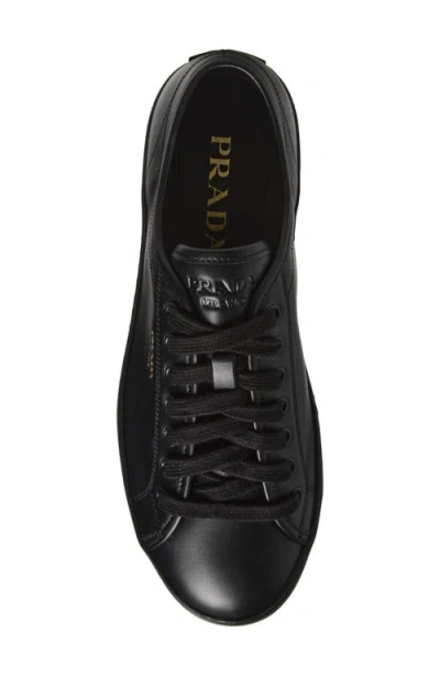Prada Smooth Sneaker In Black