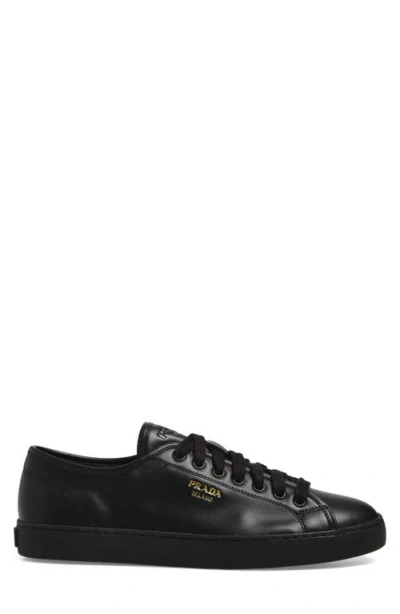 Prada Smooth Sneaker In Black