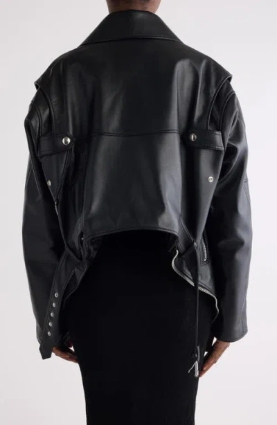 Givenchy Upside Down Leather Jacket In Black
