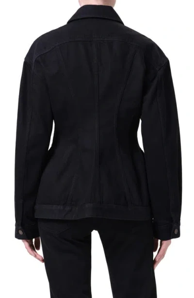 Agolde Myra Structured Denim Jacket In Black