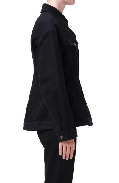 Agolde Myra Structured Denim Jacket In Black