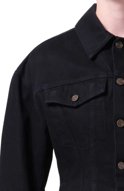 Agolde Myra Structured Denim Jacket In Black