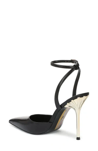 Sam Edelman Ankle Strap Pointed Toe Pump In Black
