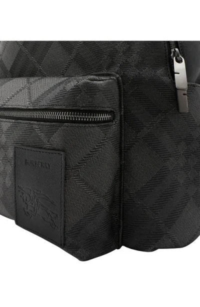 Burberry Chester Check Jacquard Backpack In Black