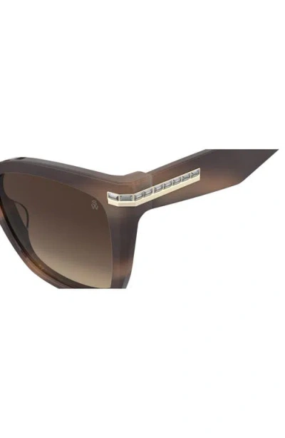 Stuart Weitzman 54mm Gradient Polarized Square Sunglasses In Brown
