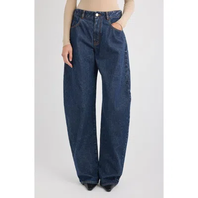 Alaïa Alaia Women Jeans With Rounded Design In Blue