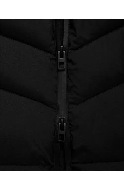 Mango Quilted Puffer Coat In Black