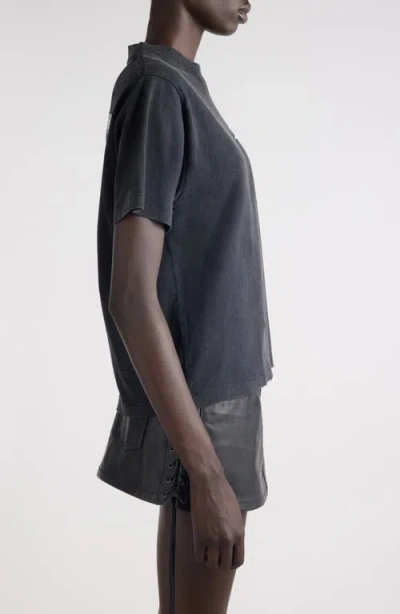 Balenciaga Medium Fit Masking Tape Logo Dry Jersey T-shirt In Black