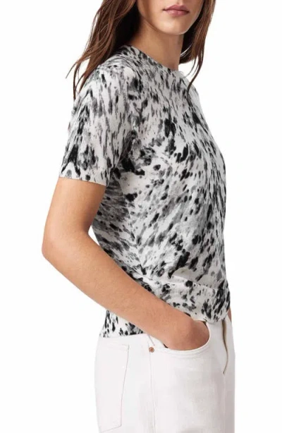 Allsaints Womens Canter Ecru Wh Anouk Slim Wool-knit T-shirt In Multi