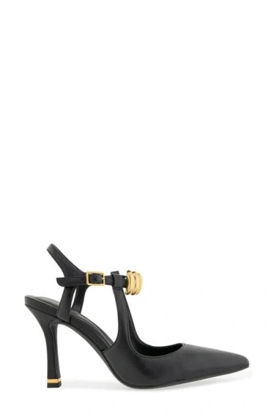 Kenneth Cole Romi Ankle Strap Pointed Toe Pump In Black