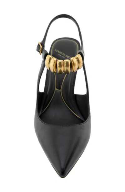 Kenneth Cole Romi Ankle Strap Pointed Toe Pump In Black