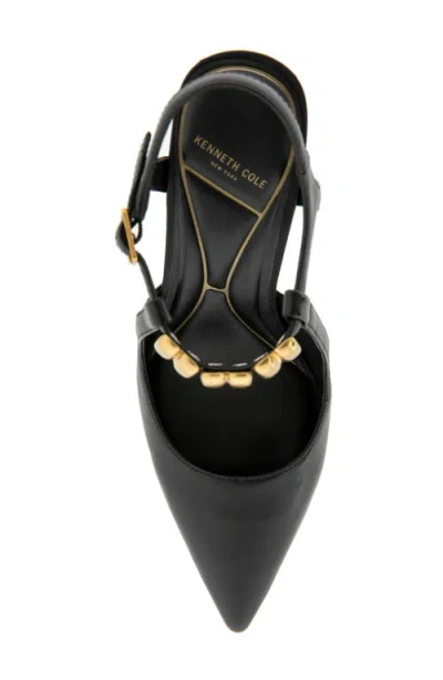 Kenneth Cole Romi Ankle Strap Pointed Toe Pump In Black