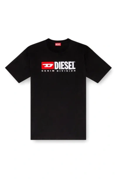 Diesel Essentials Man T-shirt Black Size L Cotton In Black