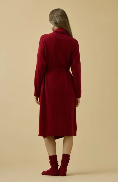Kip. Kip Pure Cashmere Long Robe Bundle In Red