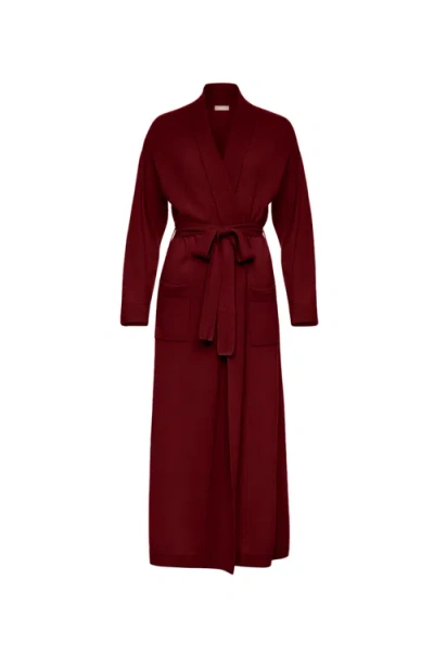 Kip. Kip Pure Cashmere Long Robe Bundle In Red