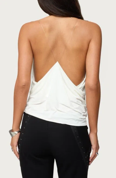 Edikted Ainsley Wrap Front Top In White
