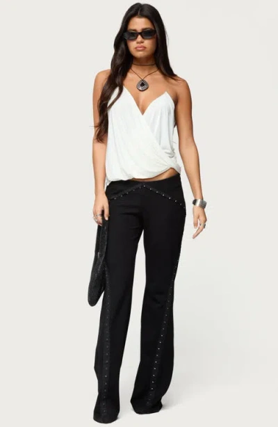 Edikted Ainsley Wrap Front Top In White