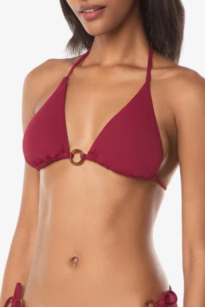 Helen Jon Tortoise Ring String Top In Red