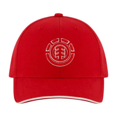 Element Stretch Fit 6-panel Cap With Curved Visor In Red