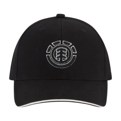Element Stretch Fit 6-panel Cap With Curved Visor In Black