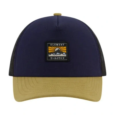 Element Logo Trucker Hat With Mesh Back And Snapback Closure In Multi