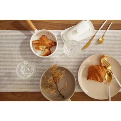 Solino Home Linen Table Runner In White