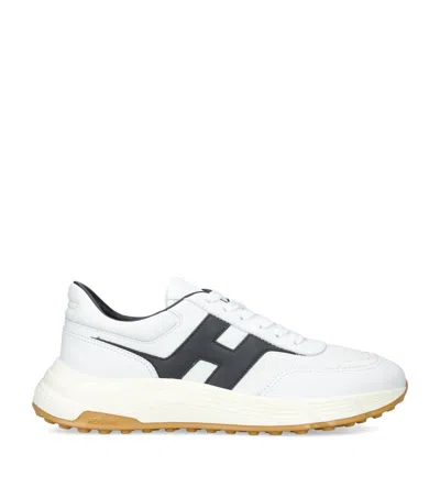 Hogan White H Logo Lace-up Sneakers