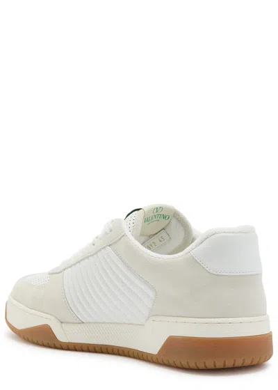 Valentino Garavani Signature Detail Ankle Padding Sneakers With Interchangeable Laces In White