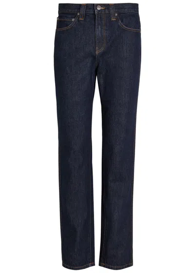 Khaite Farley High-rise Straight-leg Jeans In Blue