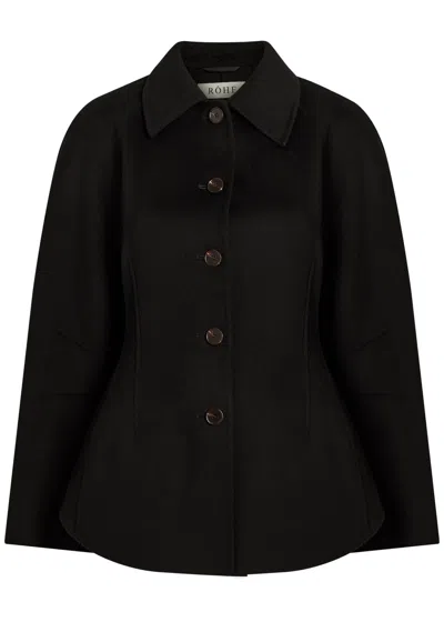 Rohe Sculptural Double-faced Wool Jacket Black In Black