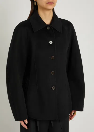 Rohe Sculptural Double-faced Wool Jacket Black In Black